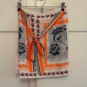 NWT Micas Scarf Wrap Mini Skirt Patterned Italian Summer
